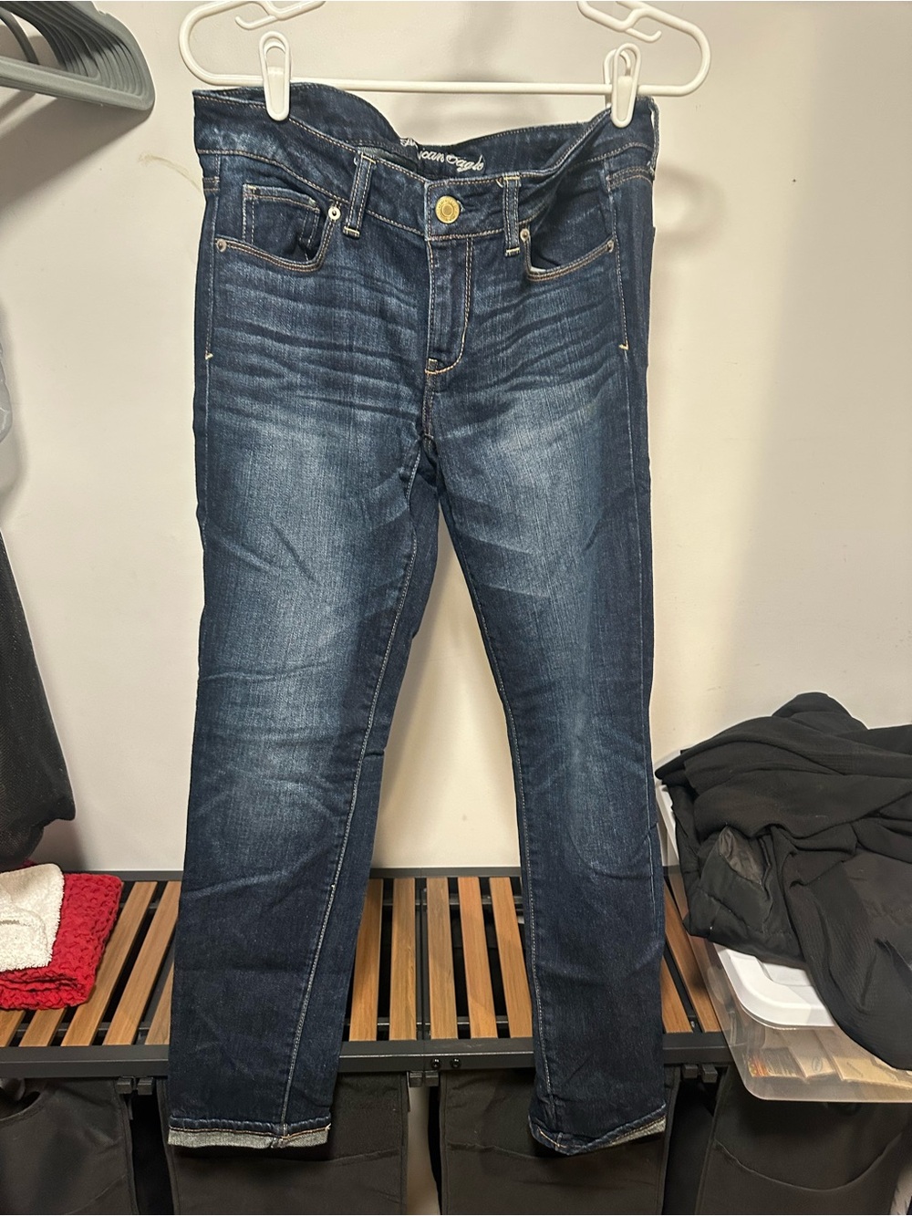 American Eagle Outfitters Dark Blue Stretch Jeans
